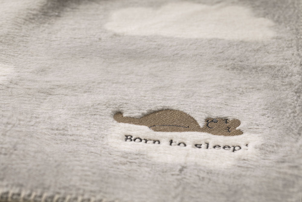PANDAパンダ Born to Sleep ベア刺繍入り 40%バンブービスコース