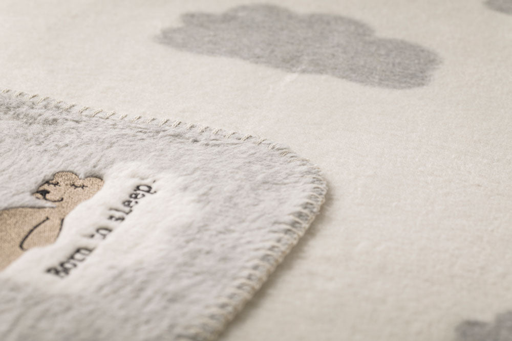 PANDAパンダ Born to Sleep ベア刺繍入り 40%バンブービスコース